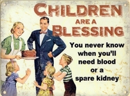 Children Are A Blessing - Metal Wall Sign