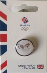 Official Team GB Pride Mascot Basketball Pin