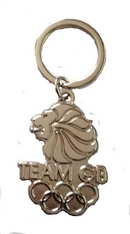 Team GB Silver Lions Head Keyring