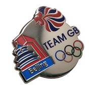 Team GB Beijing Winter Olympic Round Pin