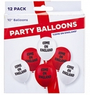 Come On England Balloons - Pack of 12 Balloons